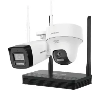 [NKS422W02H] Kit Easylink 2 caméras NVS WiFi Hikvision 2MP H.265 une Bullet + une Turret