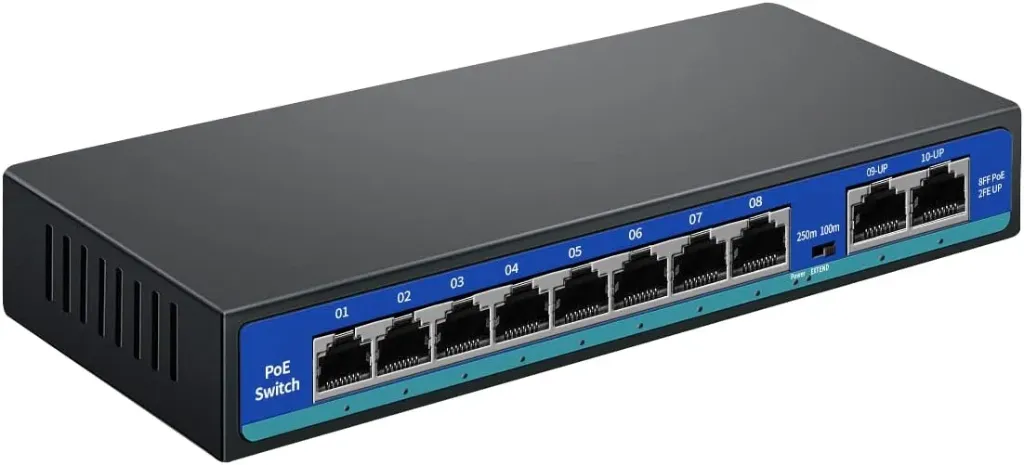 [NADO-08-POE(MINI)] Switch 8 ports POE+2 ports uplink