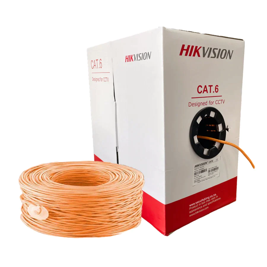 [DS-1LN6U-SC0(O-STD)] Rouleau câble réseau Hikvision UTP Orange (0.55MM) Cat6 305M