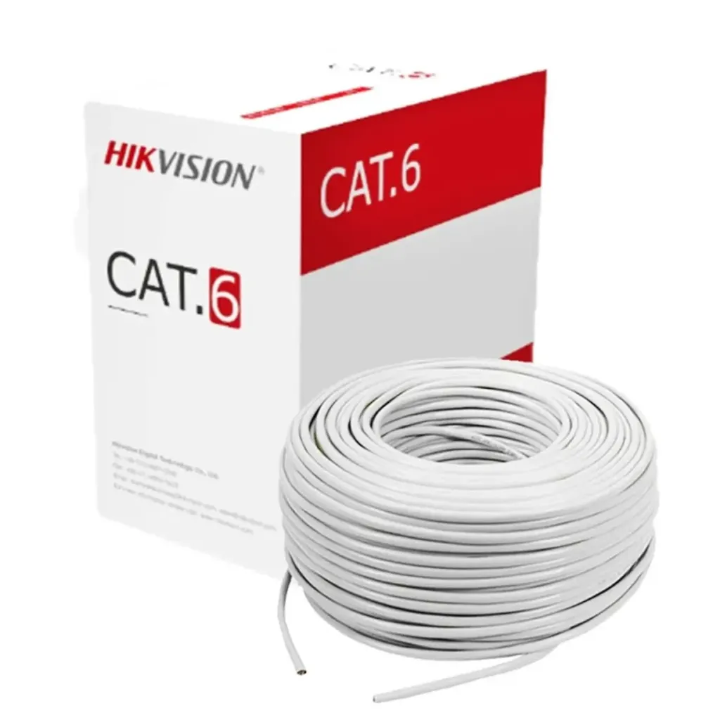 [DS-1LN6U-W_CCA(O-STD)] Rouleau câble réseau Hikvision UTP Cat6 305M Blanc 