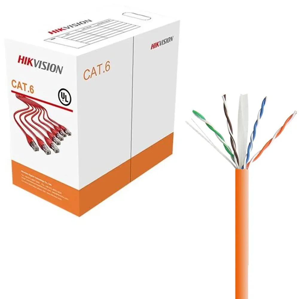 [DS-1LN6UZC0(O-STD)] Rouleau Câble réseau CAT6 U/UTP Orange 305m HIKVISION (cuivre massif, 0,5 mm)
