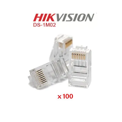 [DS-1M02(O-STD)] Paquet connecteurs RJ45 Hikvision 100pcs