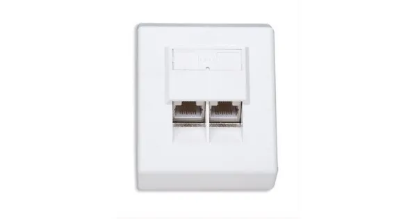 Prise INTELLINET Cat 6 FTP 2 ports apparente 