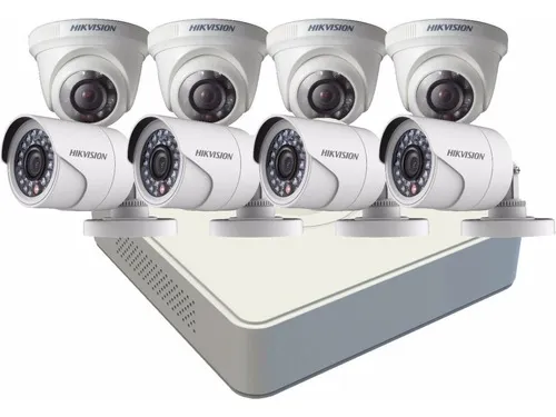 [DS-J142I(STD)_7108HQHI-K1] Kit 8 Caméras Hikvision Analogiques IR