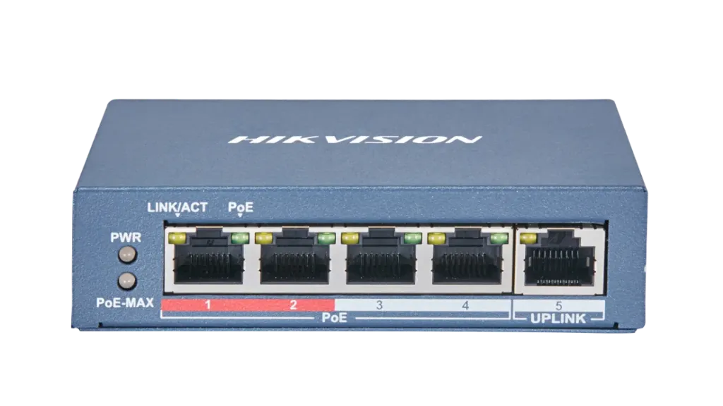 [DS-3E01105P-E(B)] Switch Hikvision 5 ports Fast Ethernet Manageable PoE