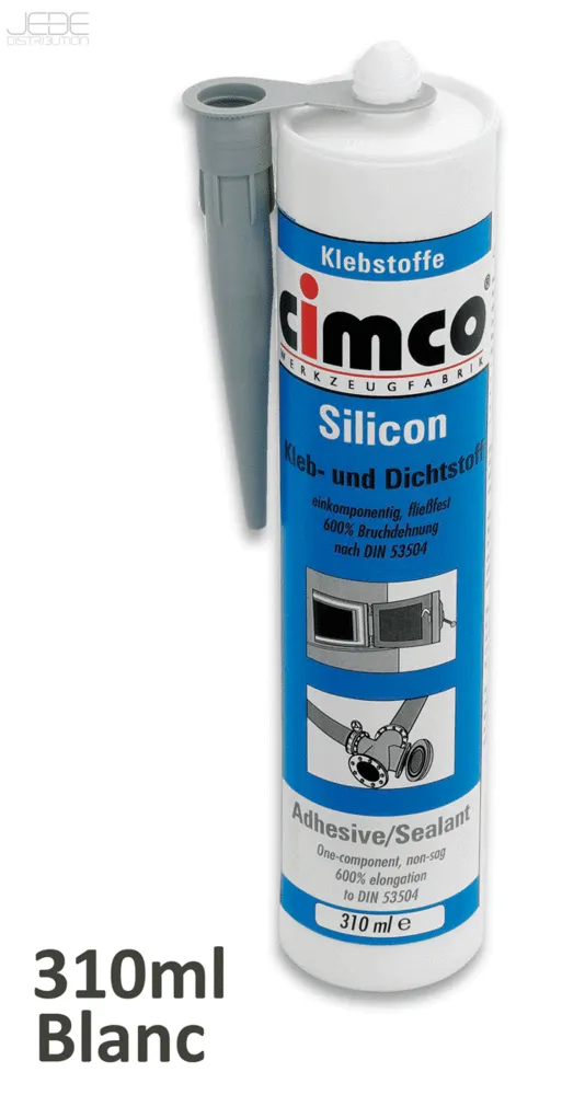 Colle silicone blanche 310ml (Mousse Polyurethane)